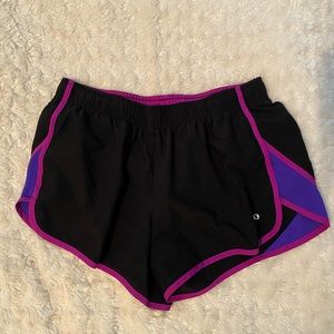 Black and Purple Athletic Shorts